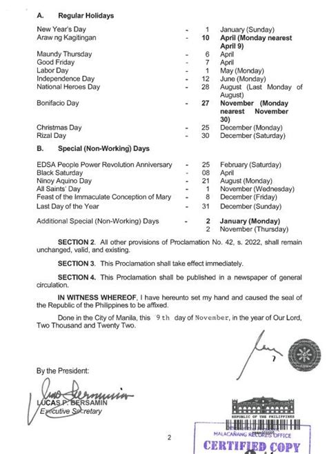 march 12 2024 holiday proclamation|Proclamation No. 368: Declaring the Regular Holidays and .
